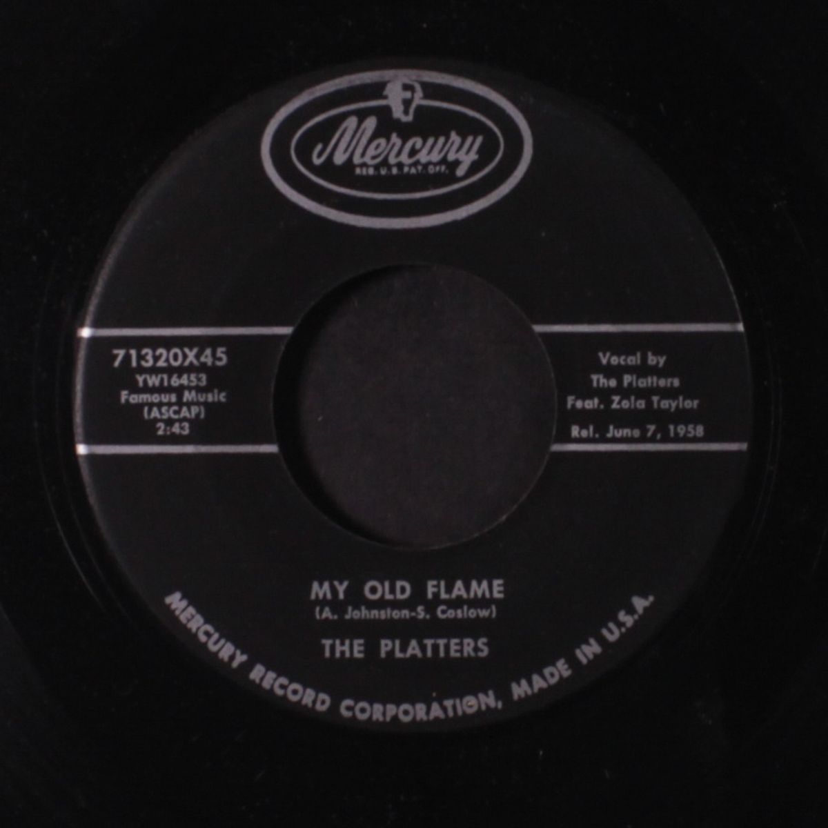 you're making a mistake / my old flame by PLATTERS