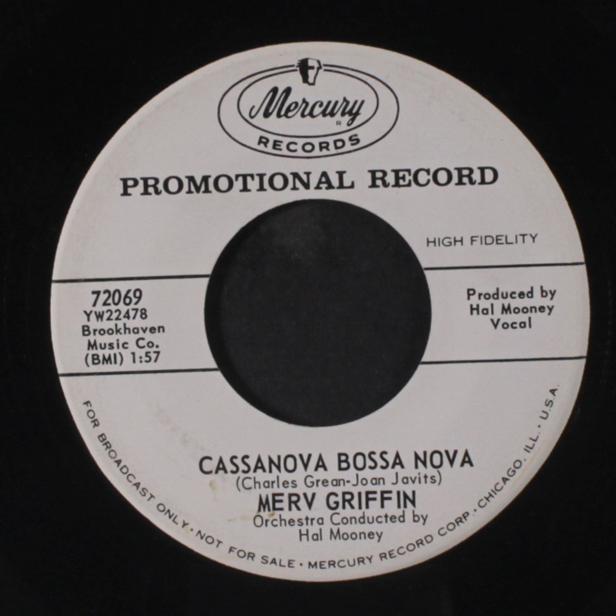 cassanova bossa nova / count your blessings by MERV GRIFFIN