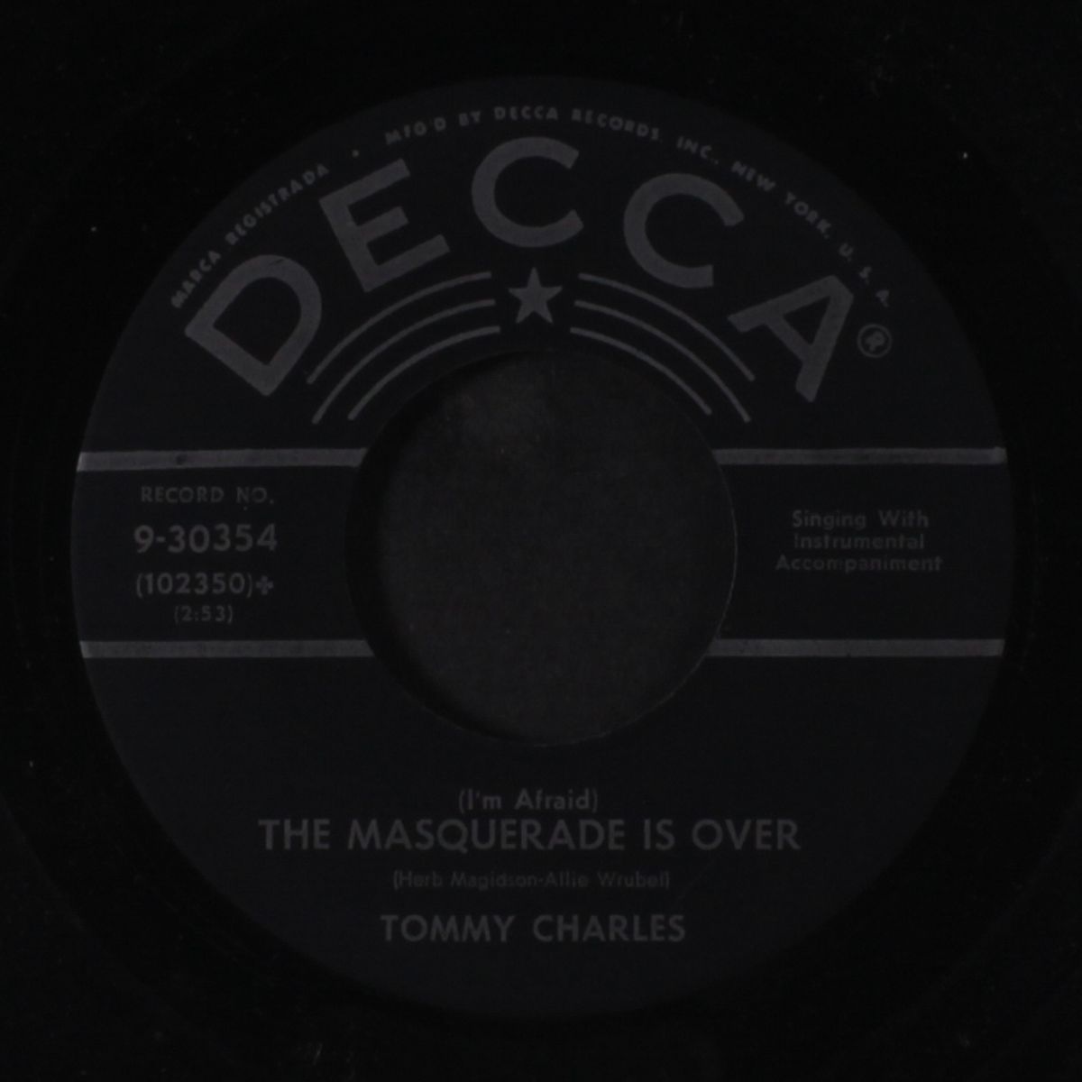 the masquerade is over / love, you're a stranger by TOMMY CHARLES