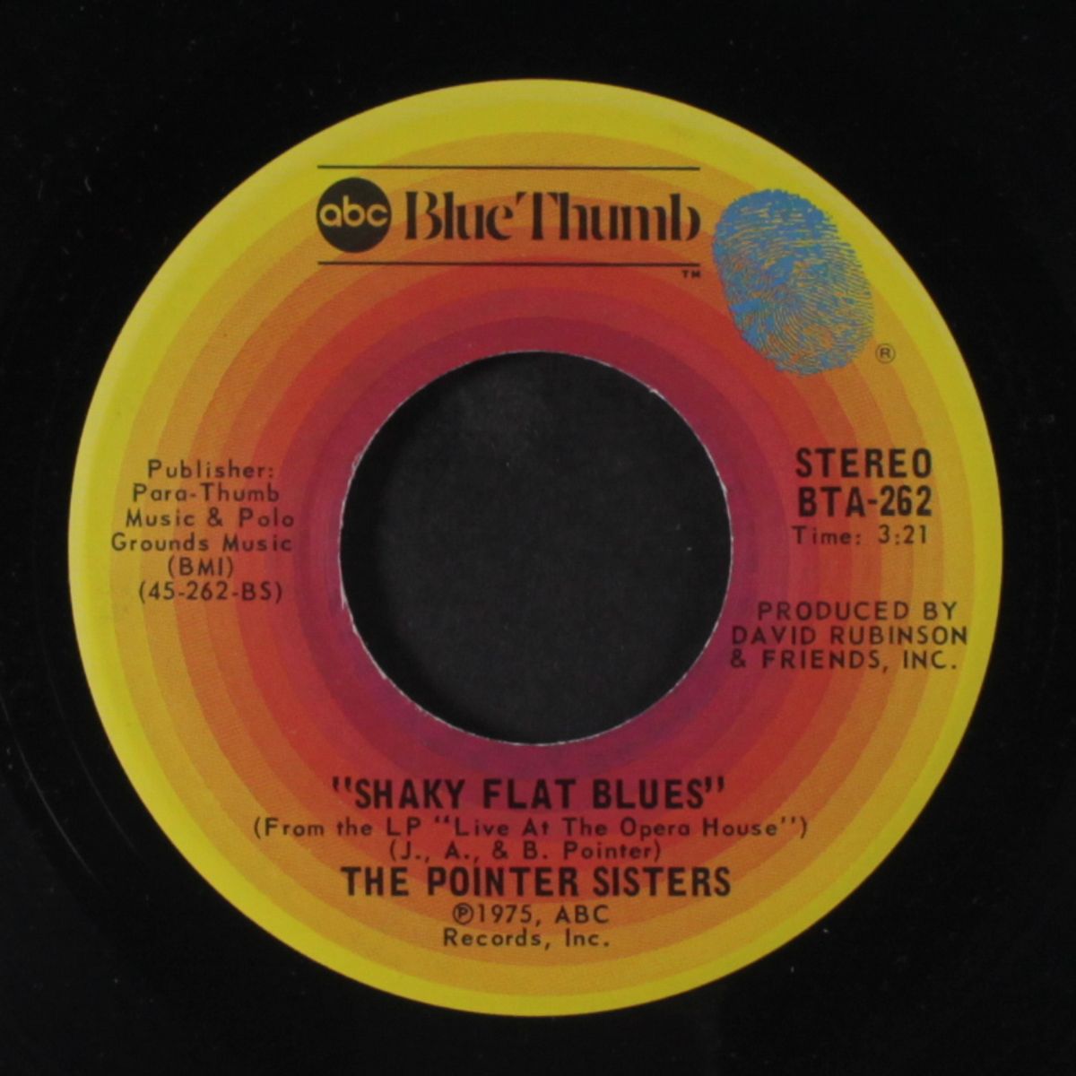 live your life before you die / shaky flat blues by POINTER SISTERS