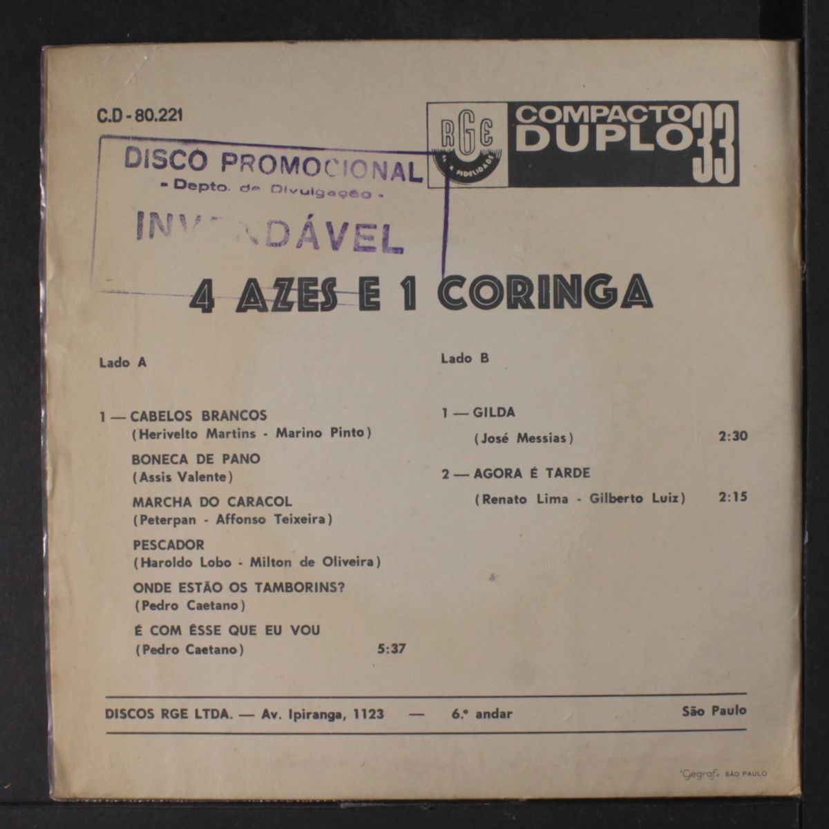 gilda / agora e tarde / cabelos brancos by 4 AZES E 1 CORINGA