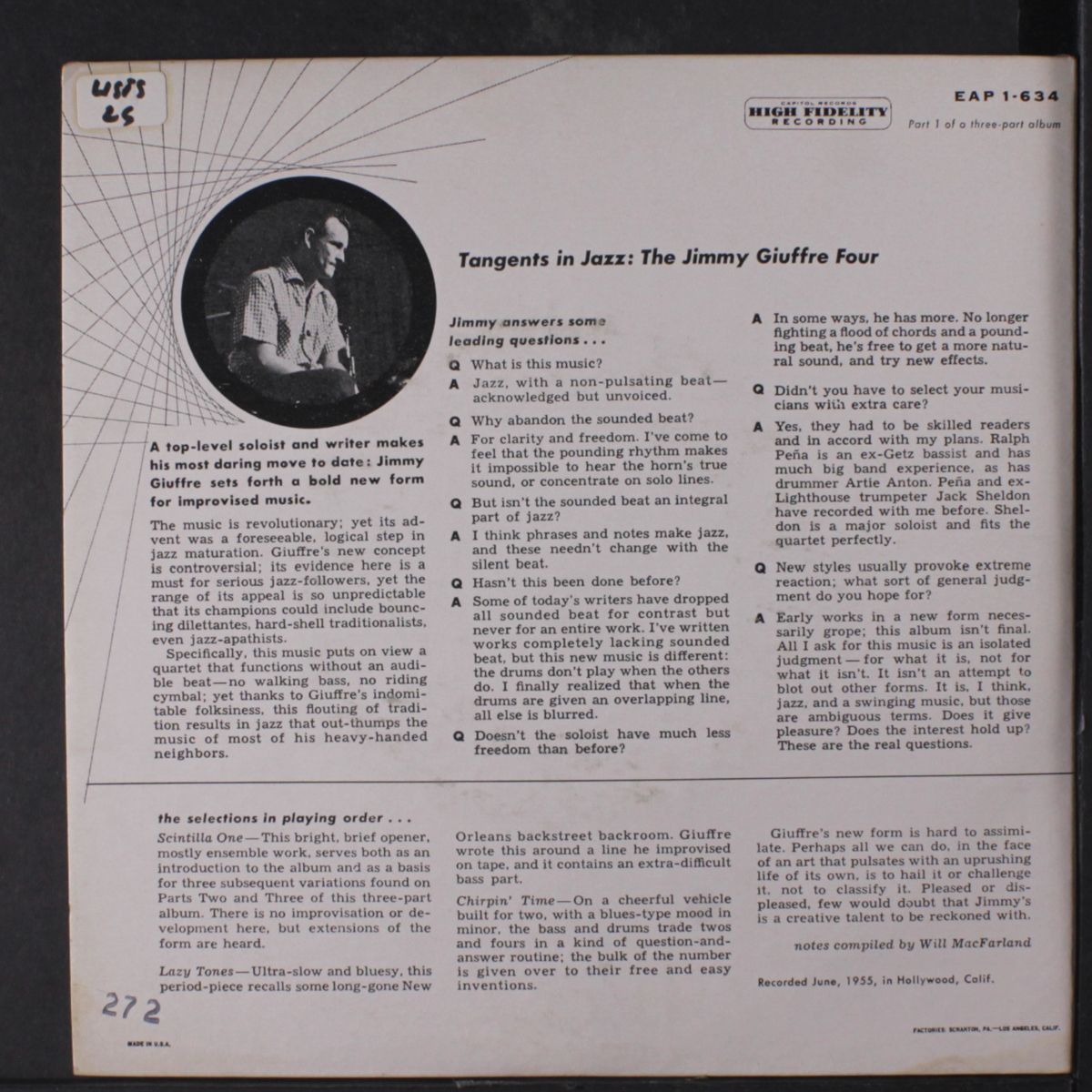 tangents in jazz part 1 by JIMMY GIUFFRE