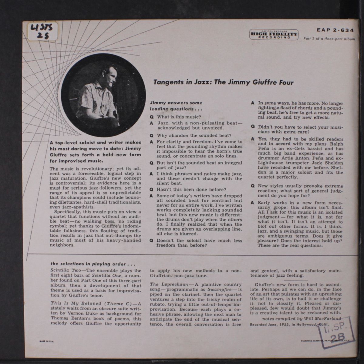 tangents in jazz part 2 by JIMMY GIUFFRE