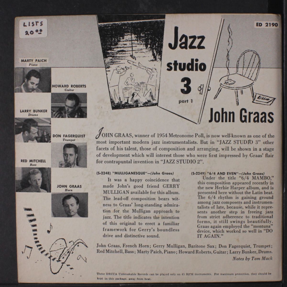 jazz studio 3 part 1 by JOHN GRAAS