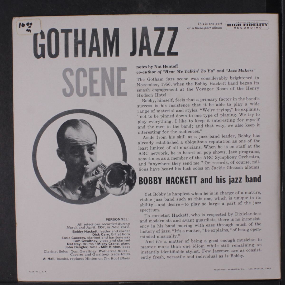 gotham jazz scene part 2 by BOBBY HACKETT