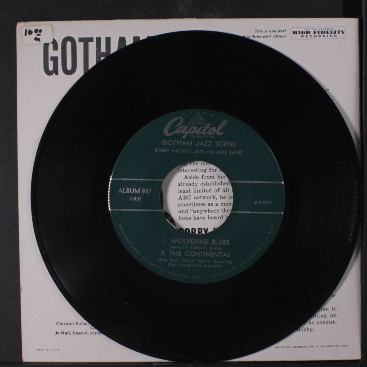 gotham jazz scene part 2 by BOBBY HACKETT