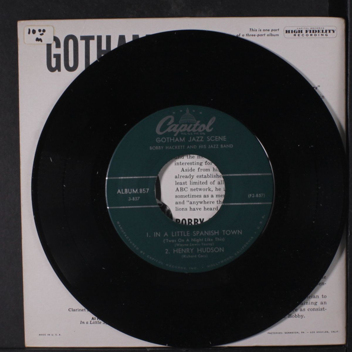 gotham jazz scene. part 3 by BOBBY HACKETT