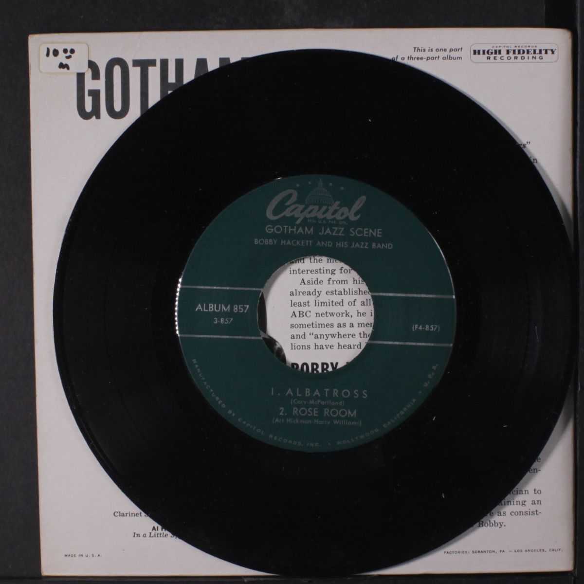 gotham jazz scene. part 3 by BOBBY HACKETT