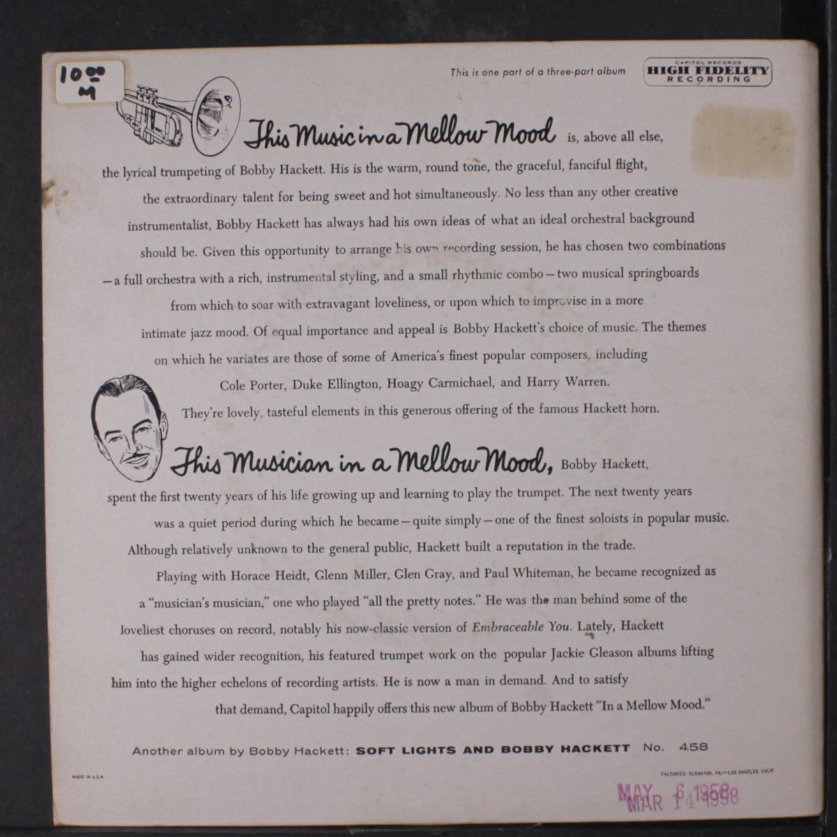 in a mellow mood, part 2 by BOBBY HACKETT