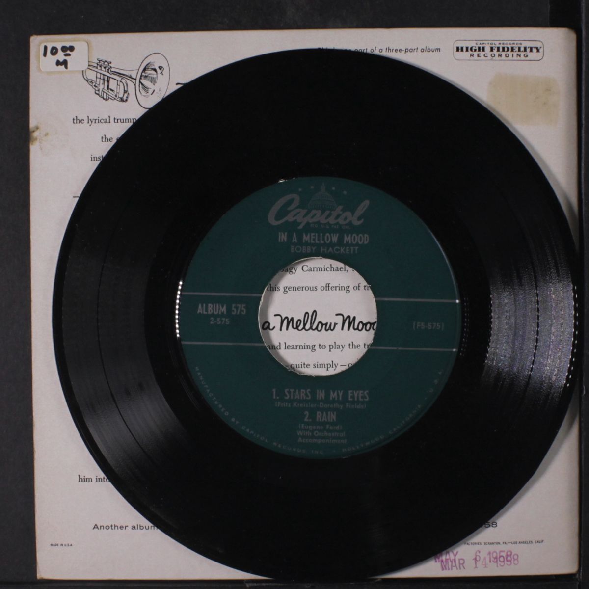 in a mellow mood, part 2 by BOBBY HACKETT