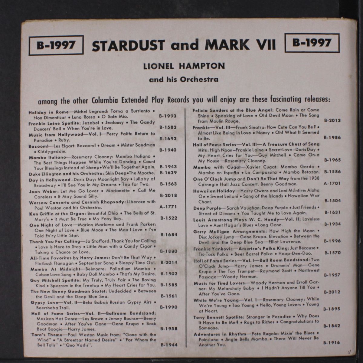 stardust / mark vii by LIONEL HAMPTON