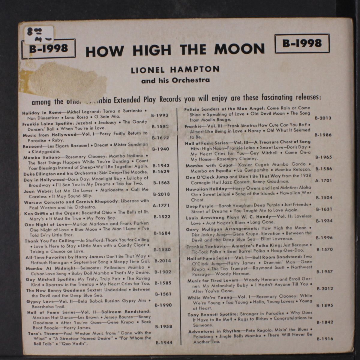 how high the moon by LIONEL HAMPTON