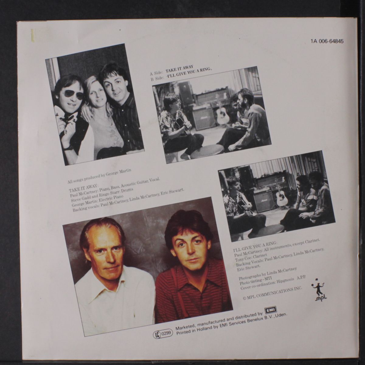 take itaway / i'll give you a ring by PAUL MCCARTNEY