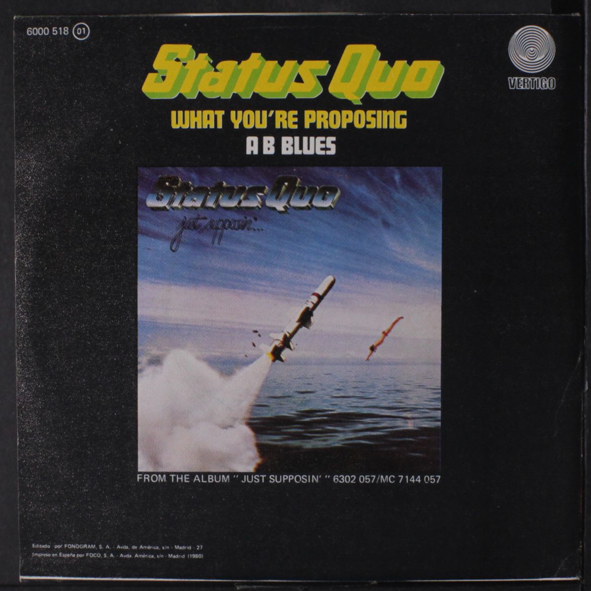 what you're proposing / a b blues by STATUS QUO
