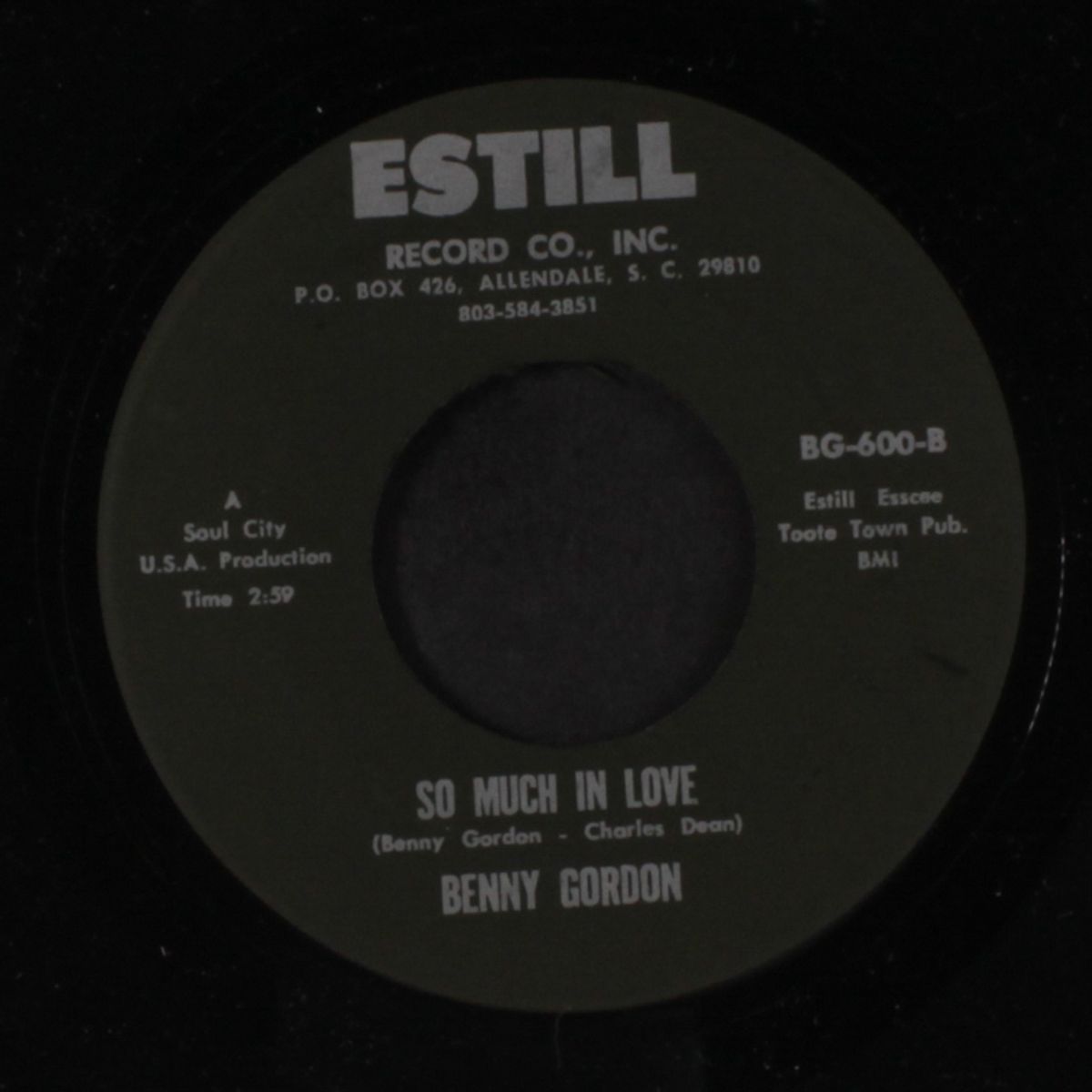 so much in love / all the love i got by BENNY GORDON