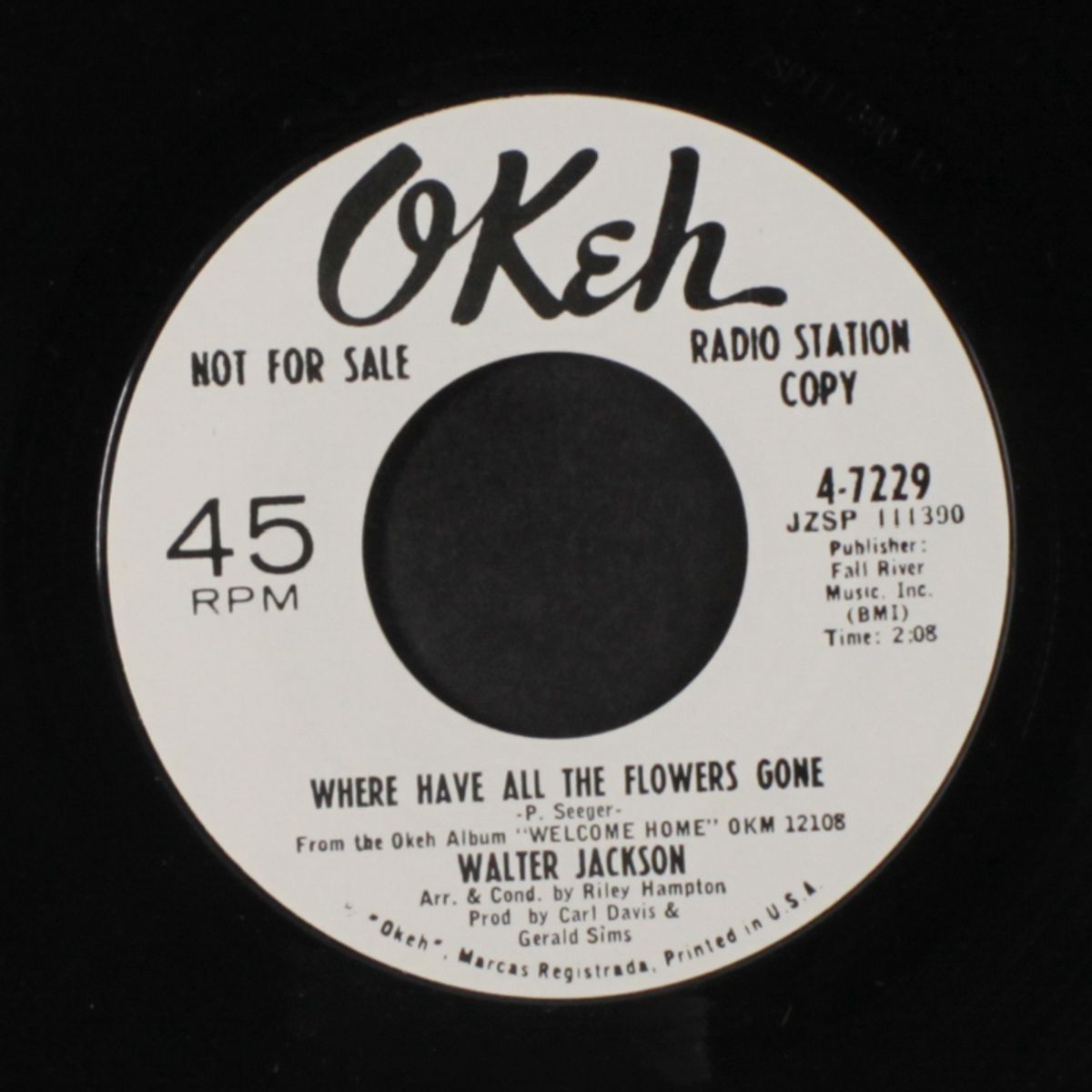 where have all the flowers gone / i'll keep on trying by WALTER JACKSON