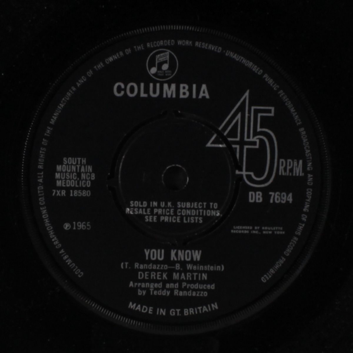 you better go / you know by DEREK MARTIN