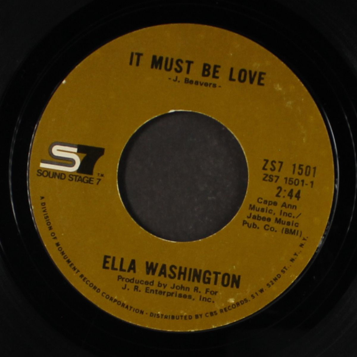 it must be love / i don't care about your past by ELLA WASHINGTON