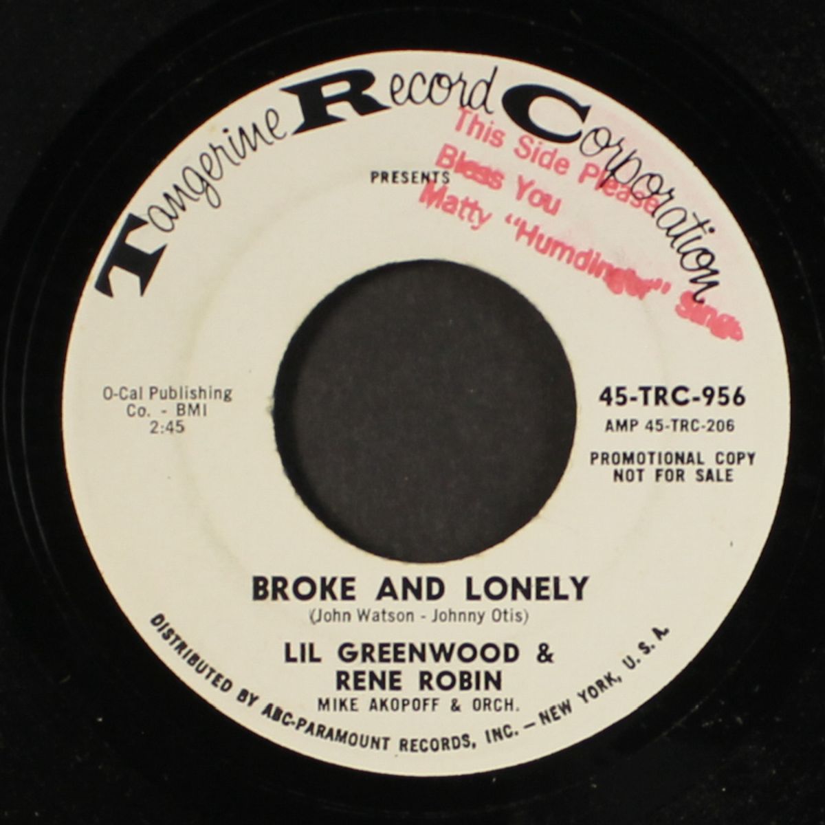 broke and lonely / the good life by LIL GREENWOOD & RENE ROBIN