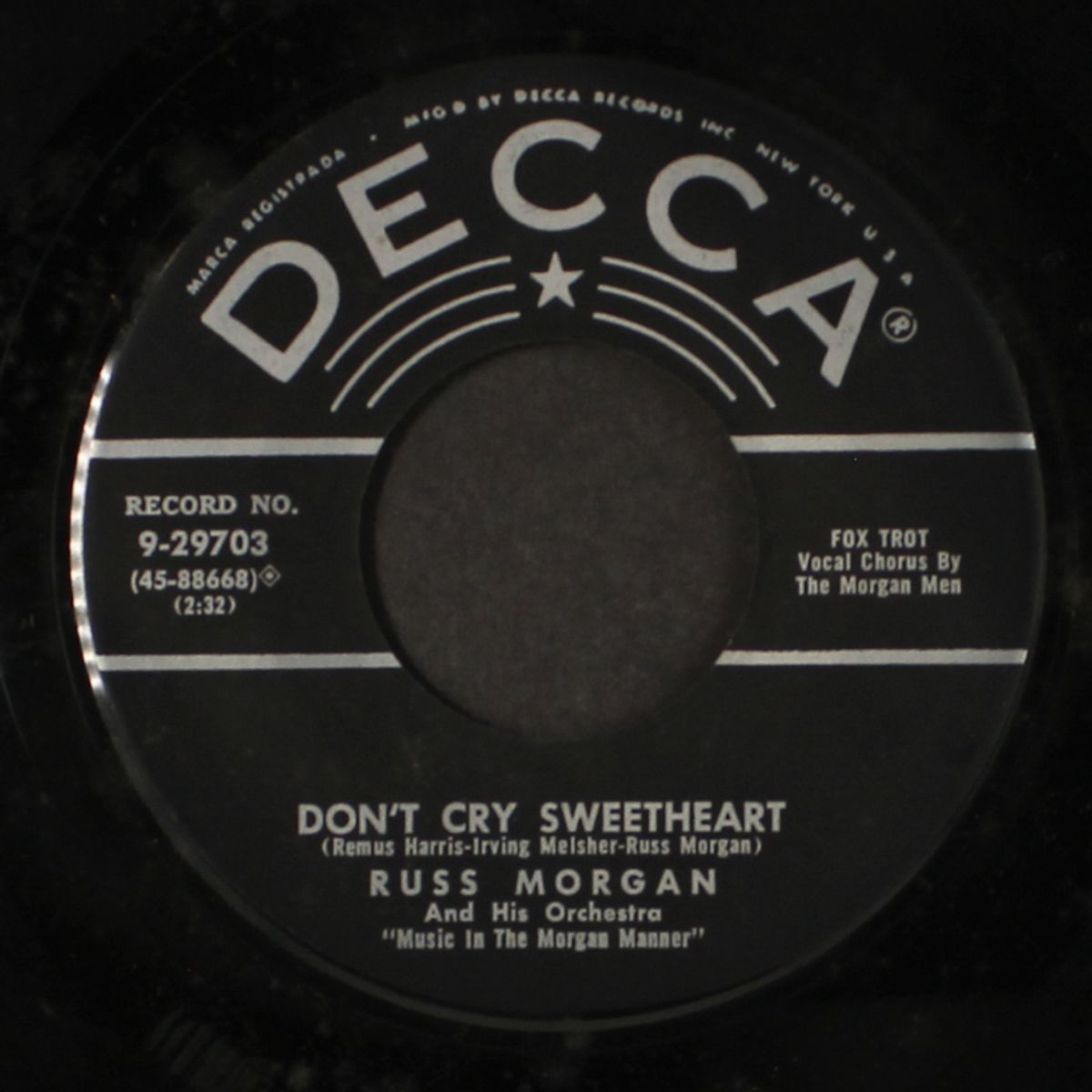 dog face soldier / don't cry sweetheart by RUSS MORGAN