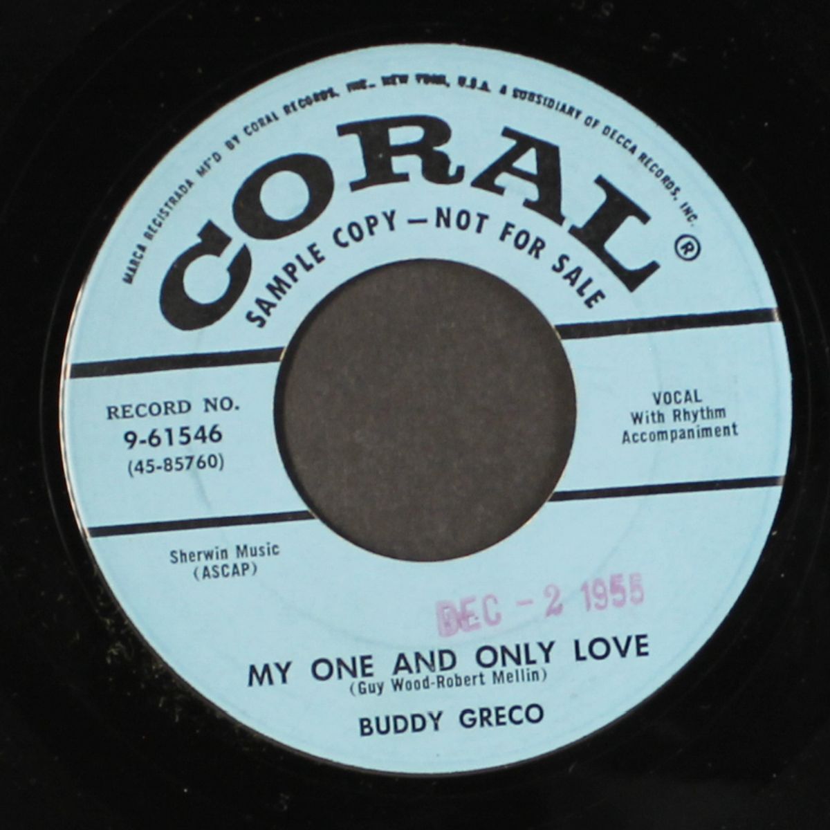my one and only love by BUDDY GRECO