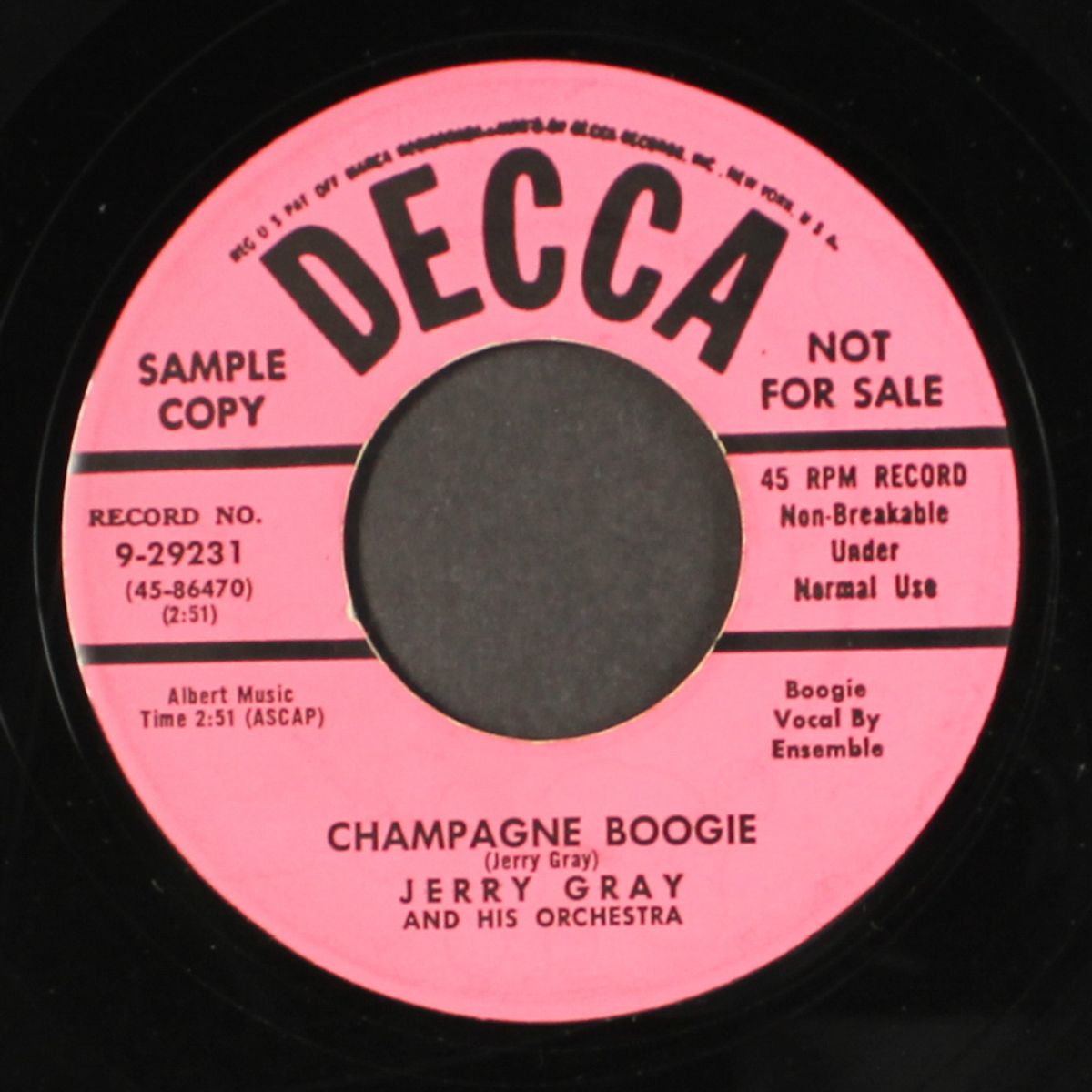 champagne boogie by JERRY GRAY