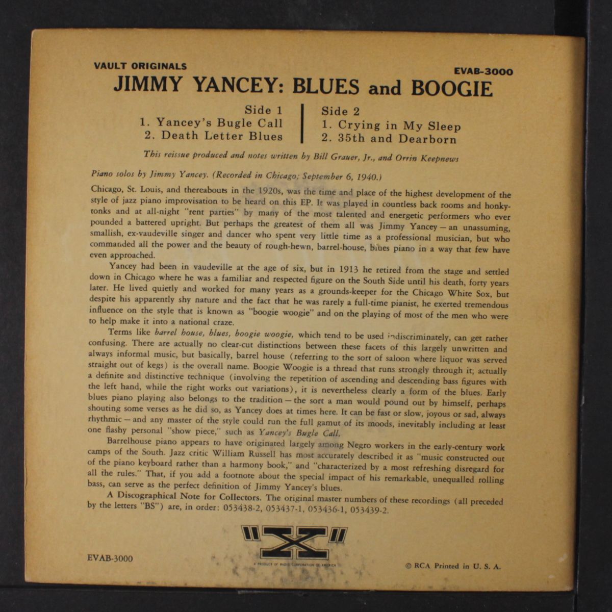 blues and boogie by JIMMY YANCEY