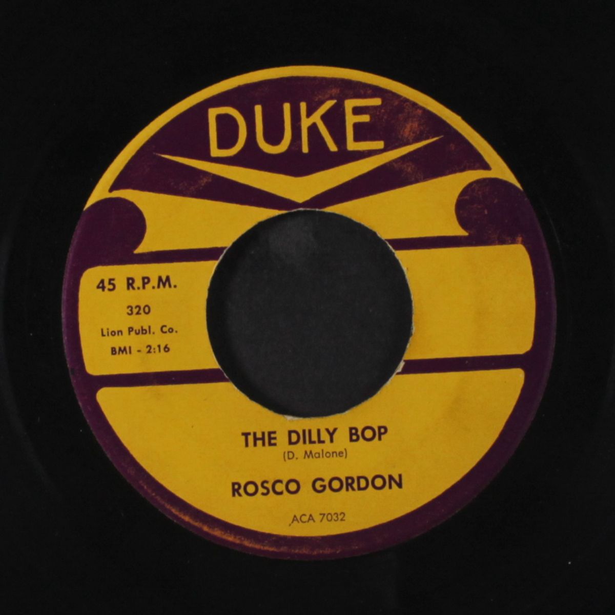 the dilly bop / you'll never know by ROSCO GORDON