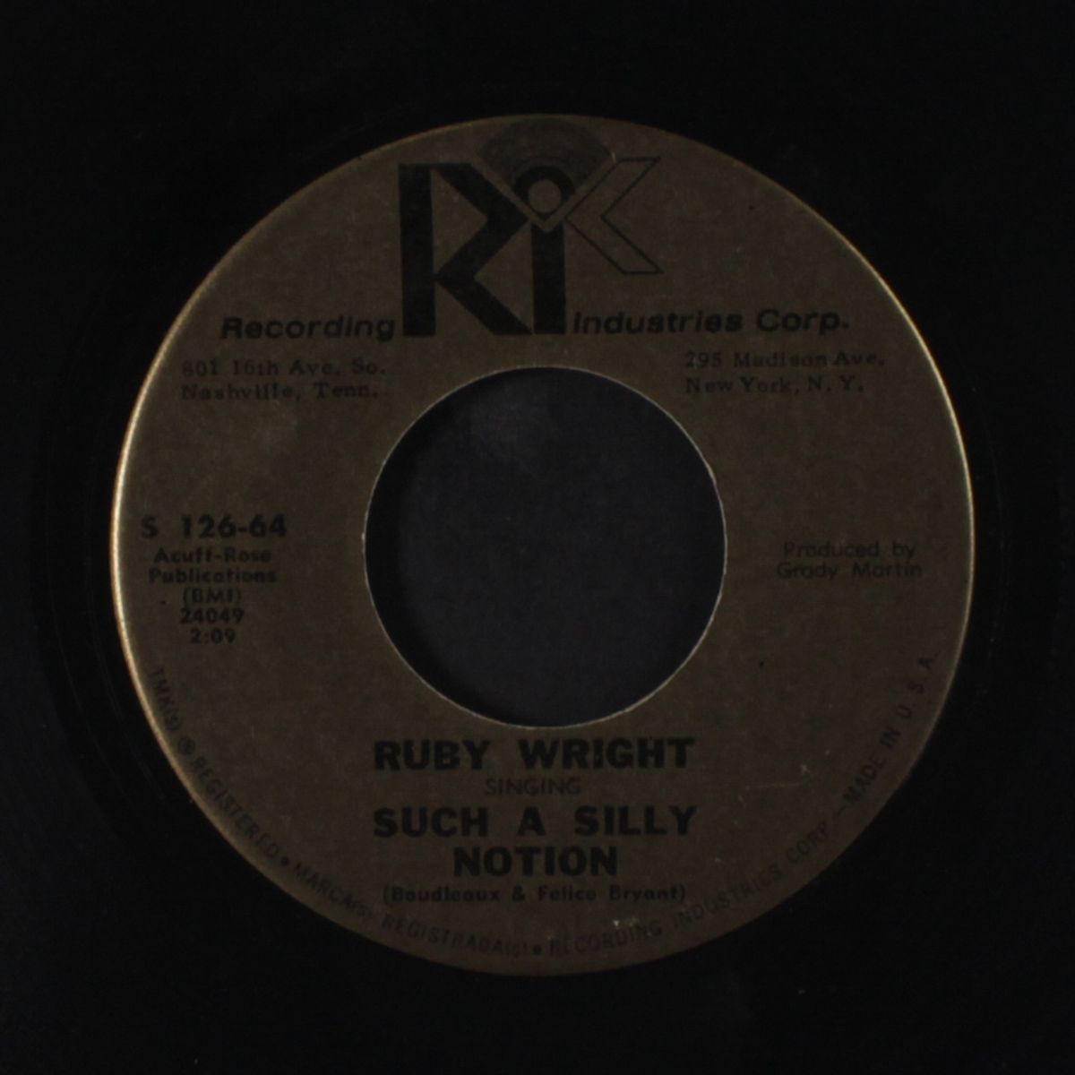 dern ya / such a silly notion by RUBY WRIGHT