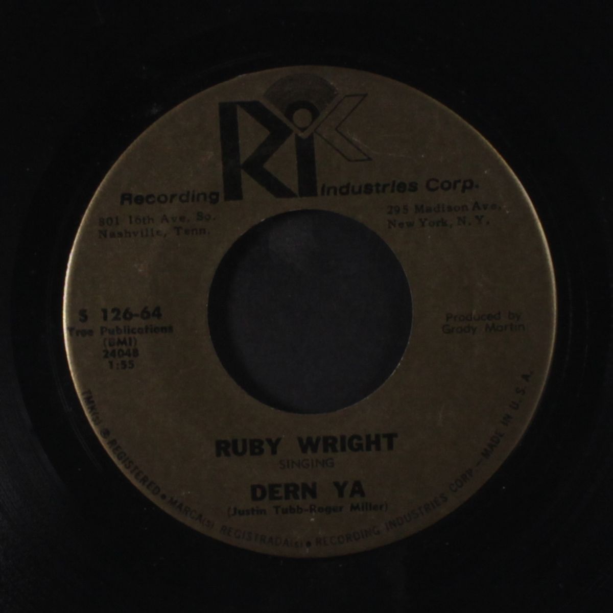 dern ya / such a silly notion by RUBY WRIGHT