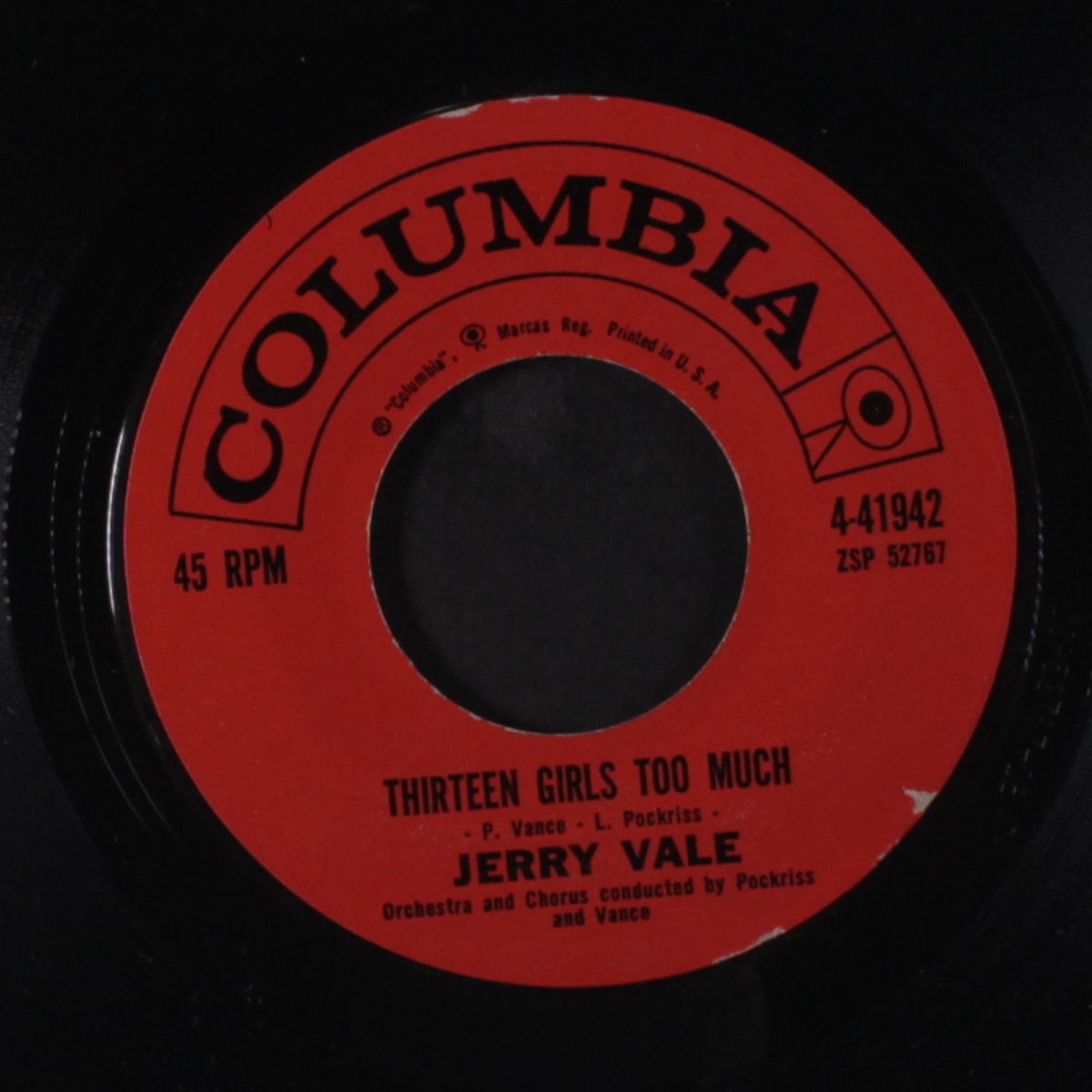 thirteen girls too much / camelot by JERRY VALE