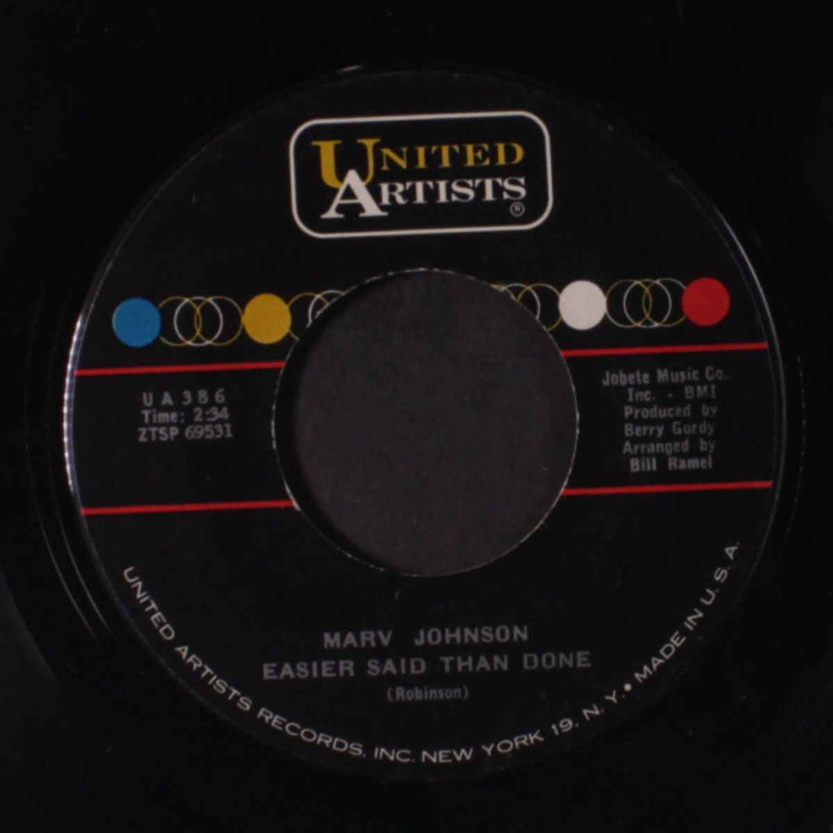 easier said than done / johnny one stop by MARV JOHNSON