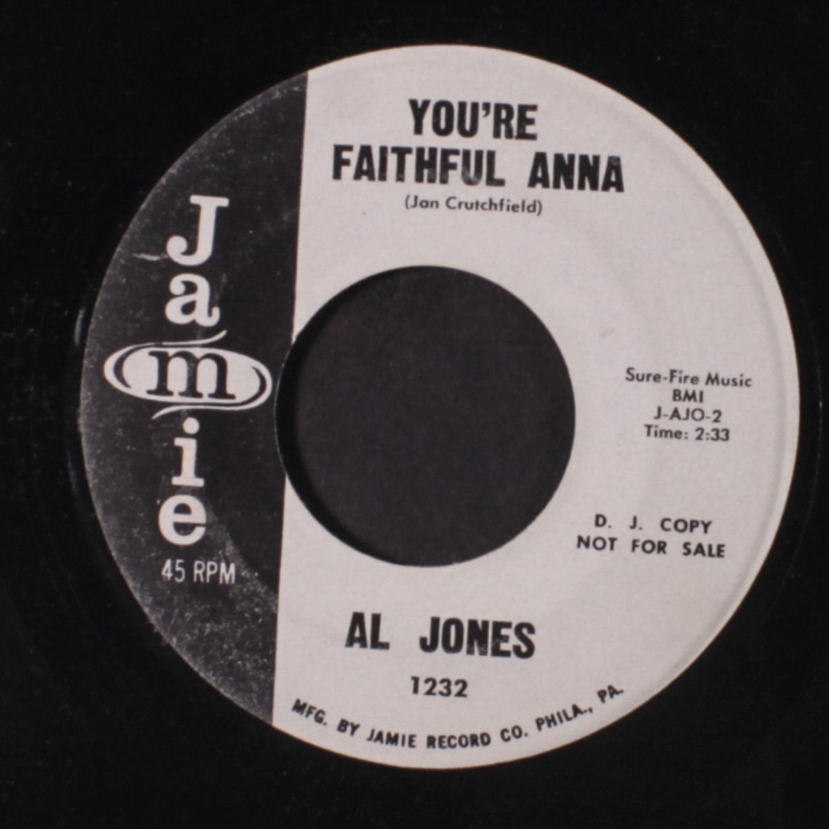 too lonely this summer / you're faithful anna by AL JONES