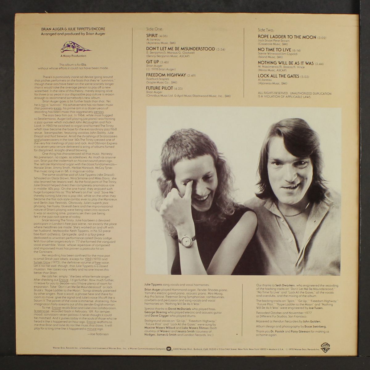 encore by BRIAN AUGER & JULIE TIPPETTS