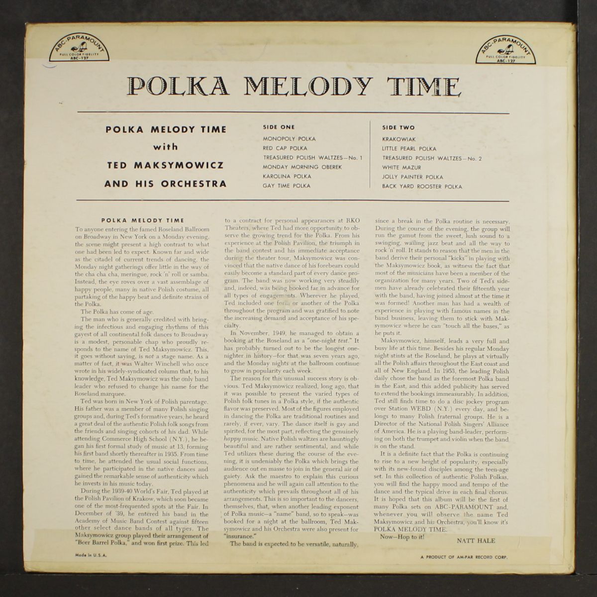 polka melody time by TED MAKSYMOWICZ