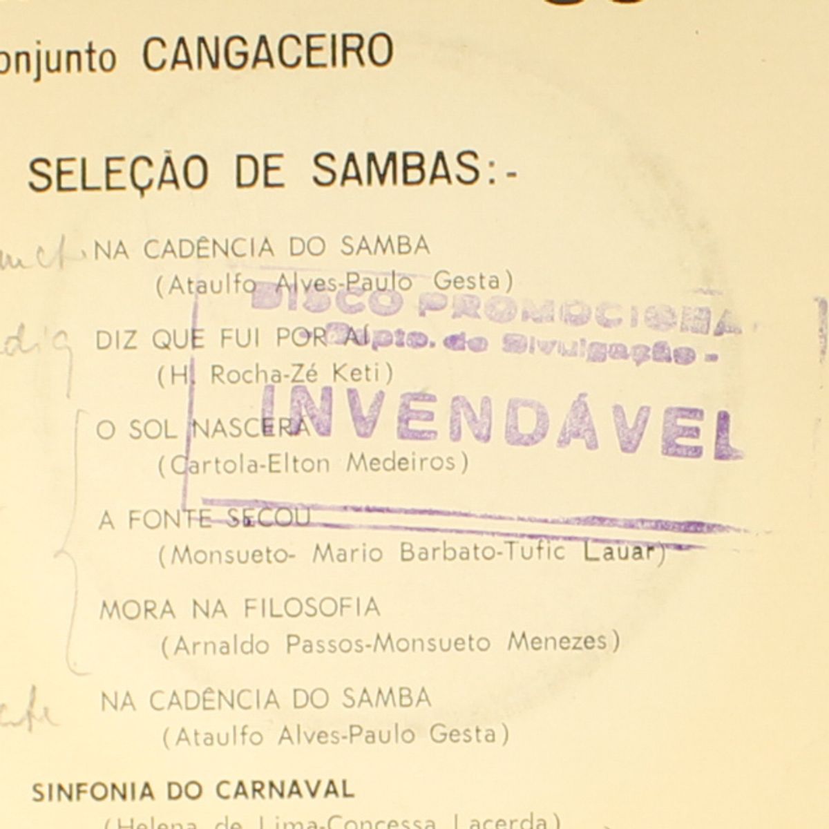 selecao de sambas / sinfonia do carnaval by HELENA DE LIMA