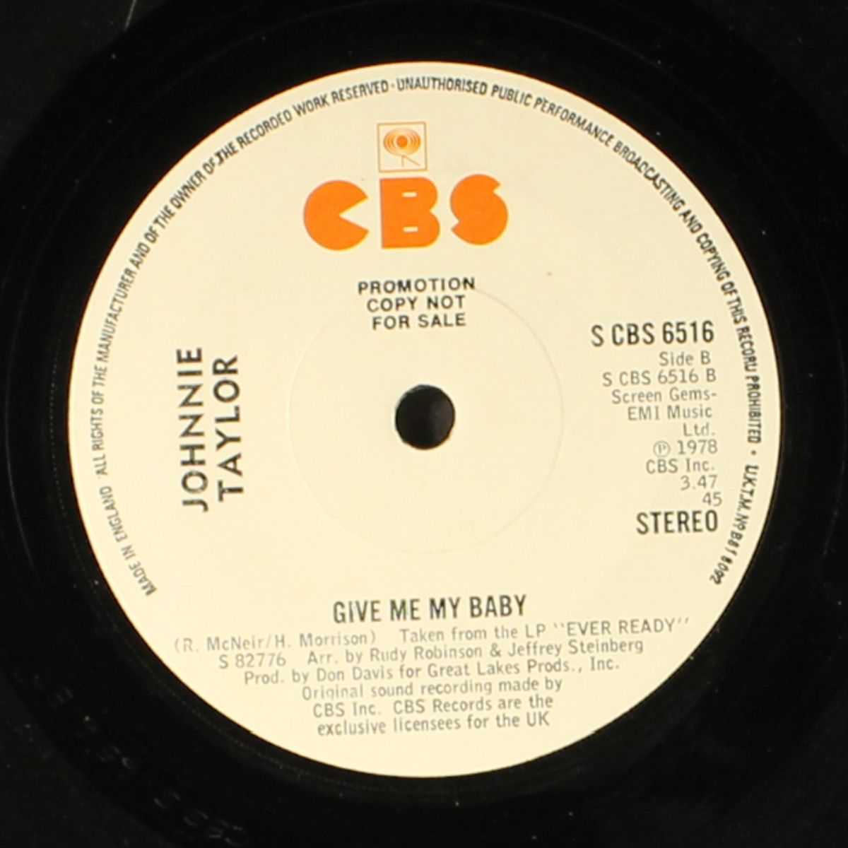 hey mister melody maker / give me my baby by JOHNNIE TAYLOR