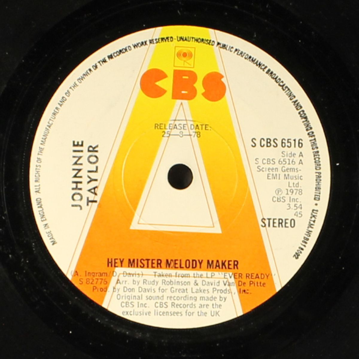 hey mister melody maker / give me my baby by JOHNNIE TAYLOR