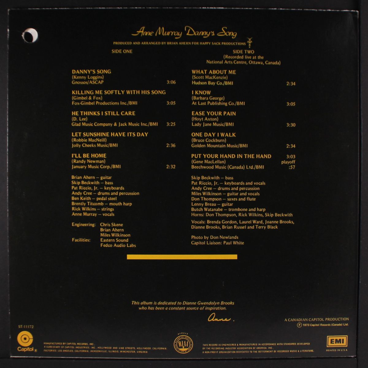 danny's song by ANNE MURRAY