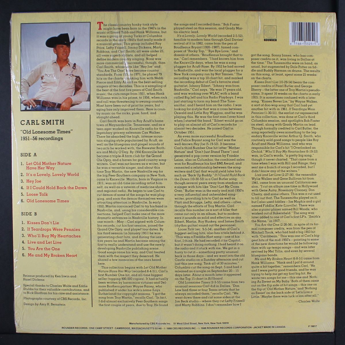 old lonesome times: 1951-56 recordings by CARL SMITH