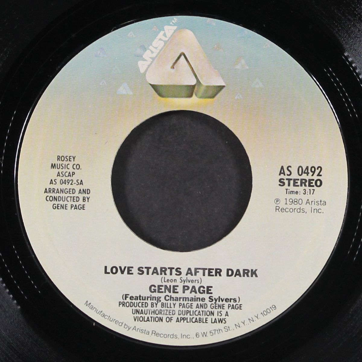 love starts after dark / i wanna dance by GENE PAGE