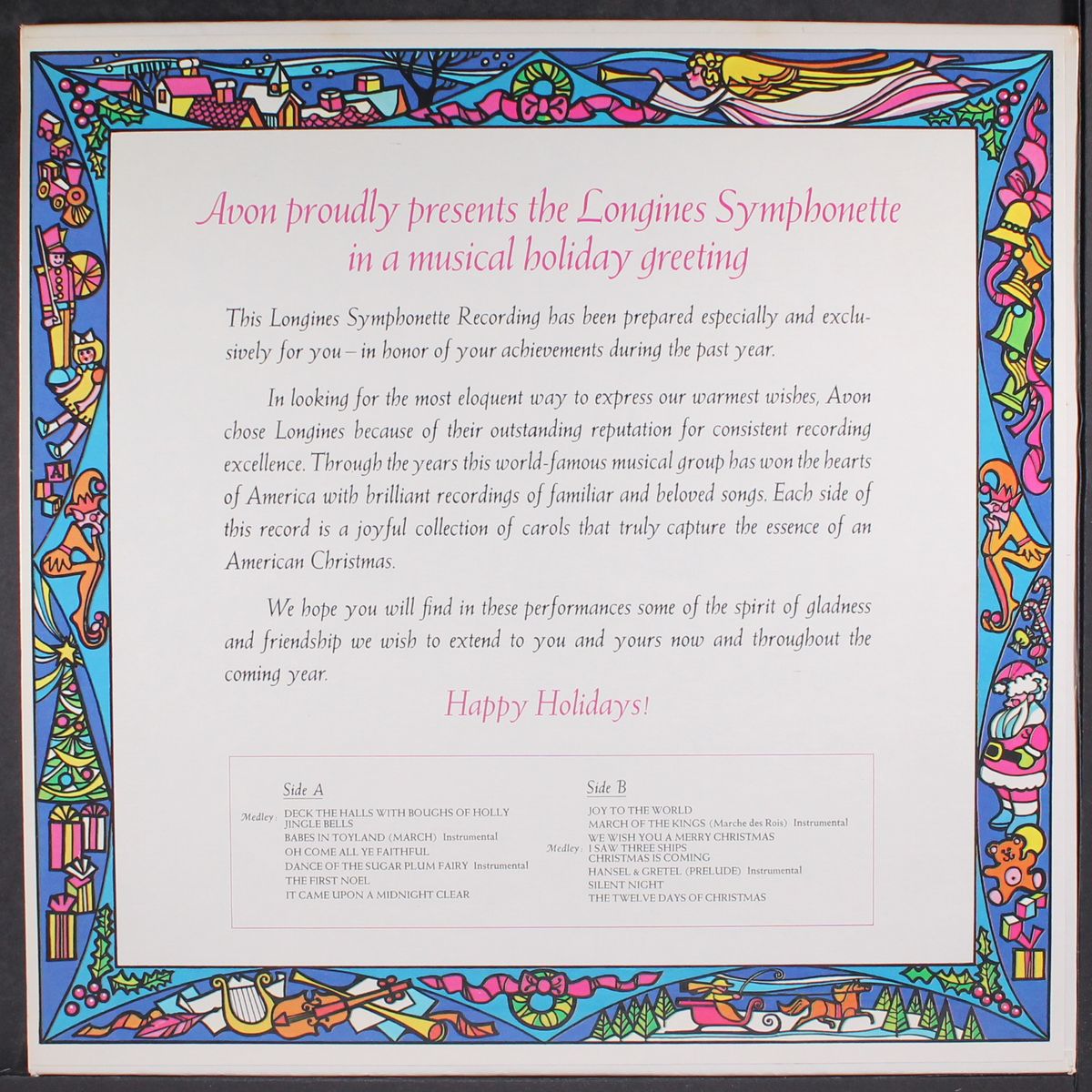 avon wishes you a happy holiday and a joyous new year by LONGINES SYMPHONETTE