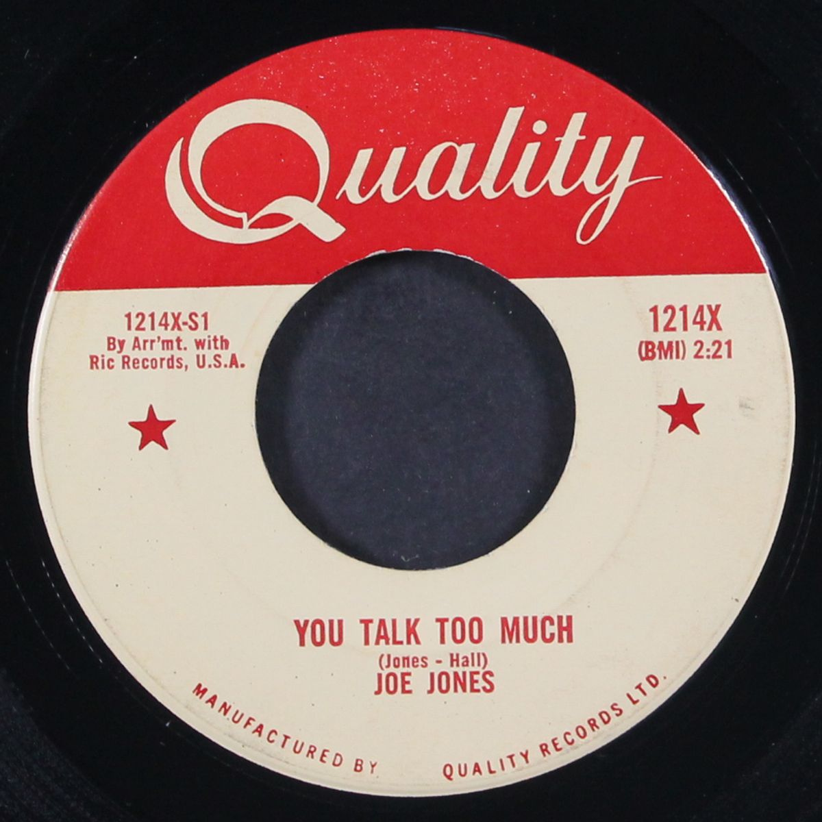 you talk too much / i love you still by JOE JONES