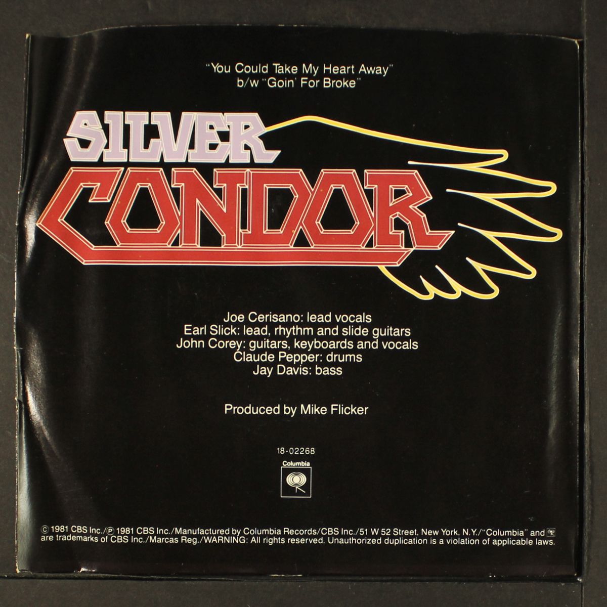 you could take my heart away by SILVER CONDOR