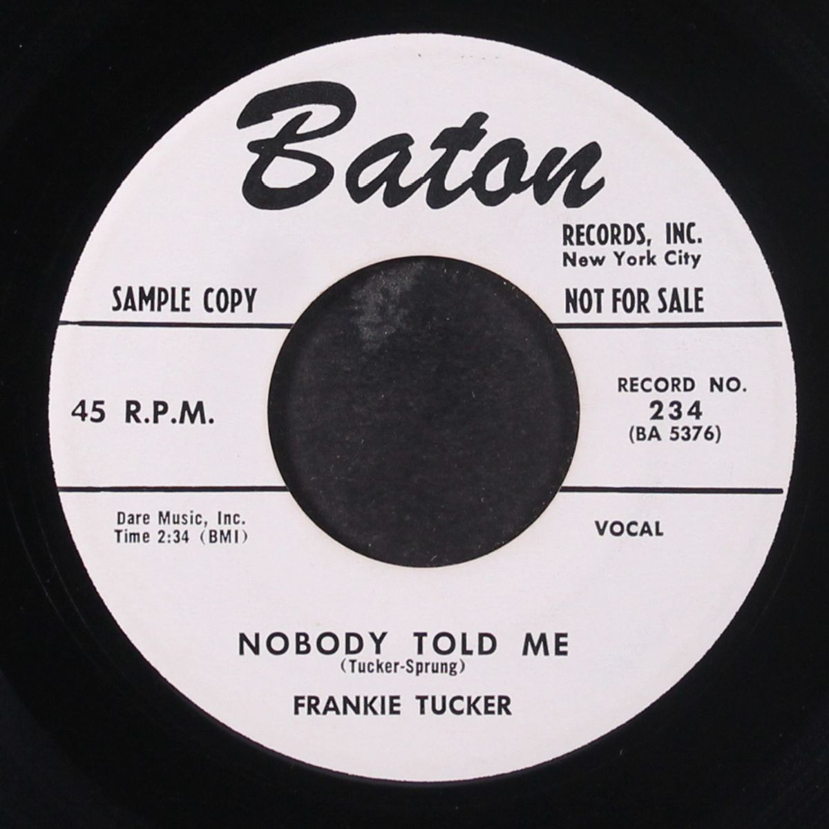 hey hester! / nobody told me by FRANKIE TUCKER