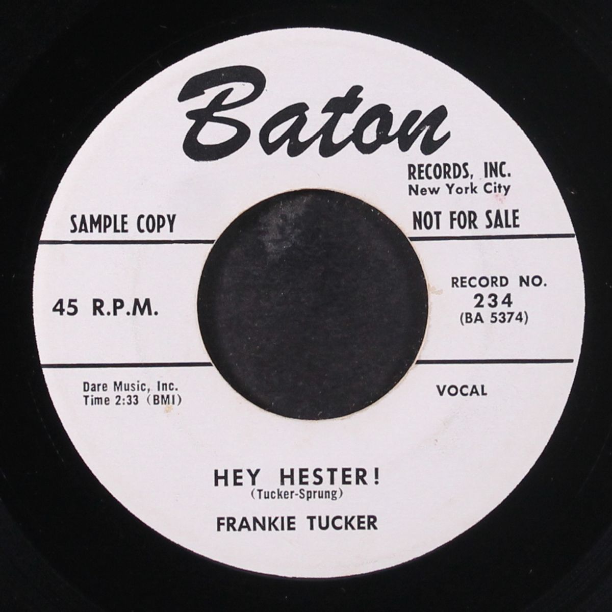 hey hester! / nobody told me by FRANKIE TUCKER