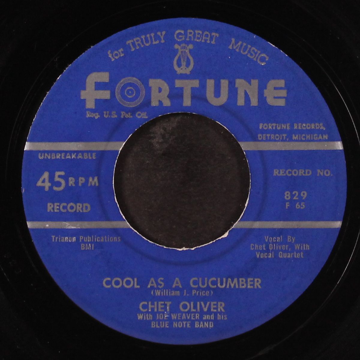 cool as a cucumber / going back to chicago by CHET OLIVER