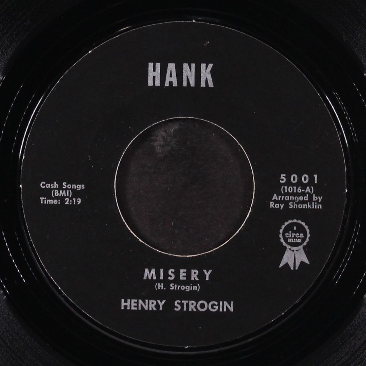 misery / i cried like a baby by HENRY STROGIN