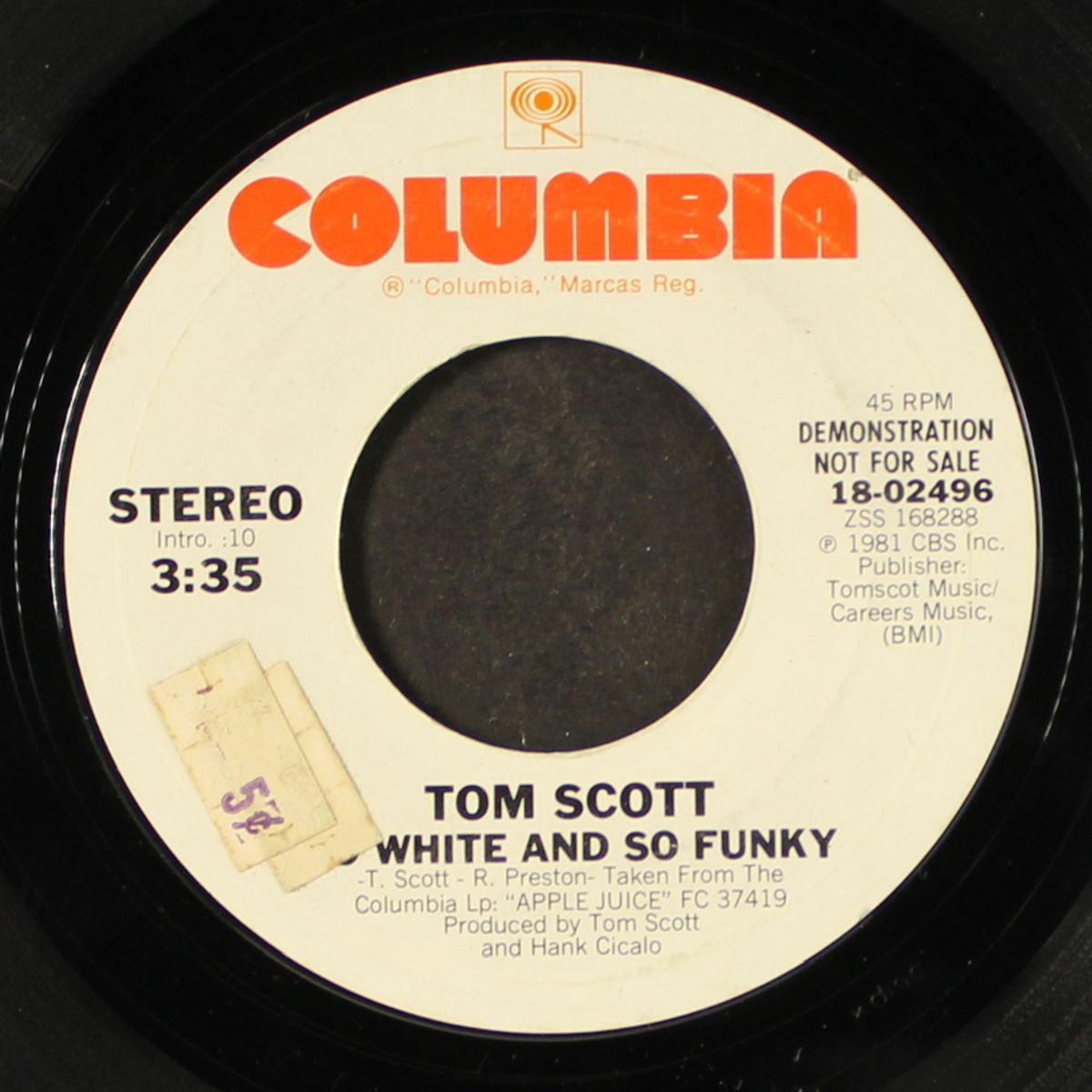 so white and so funky / same by TOM SCOTT