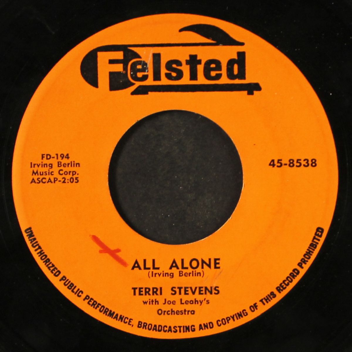all alone / my wish tonight by TERRI STEVENS